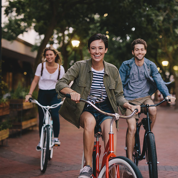 Financing & Insurance Group of Friends on Bikes